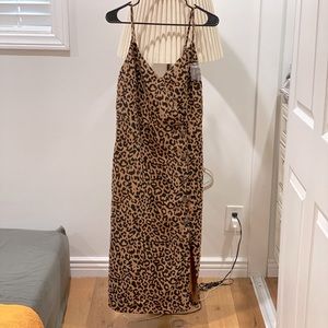 Cheetah print midi dress